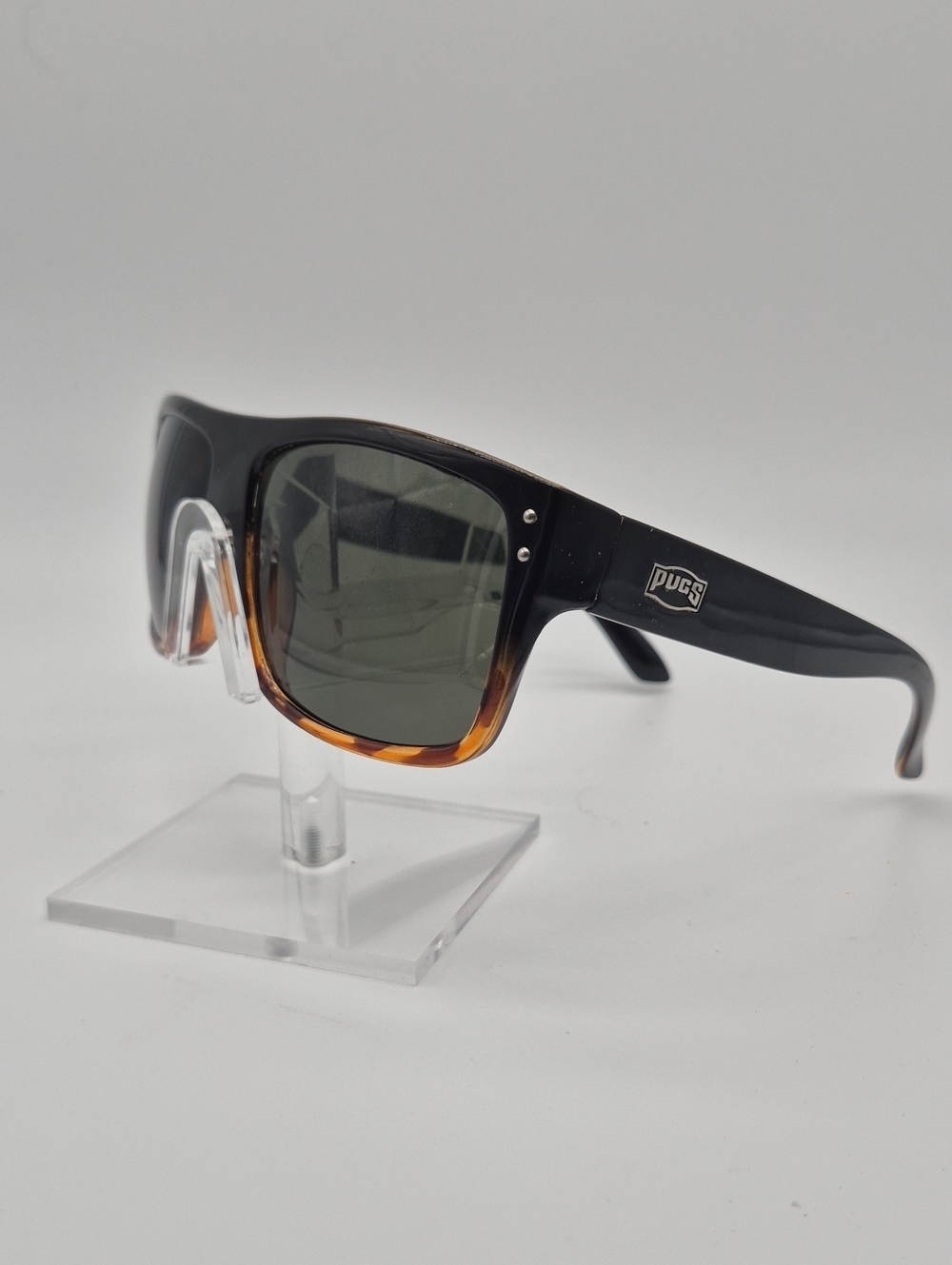 PUGS Men's Polarized Square Sunglasses in Black/Tortoise